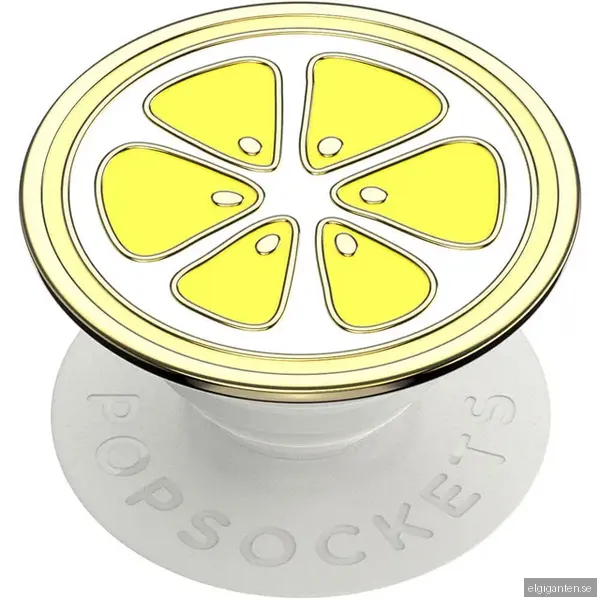 POPSOCKETS Enamel Lemon Slice Yellow Avtagbart Grip med Ställfunktion Premium