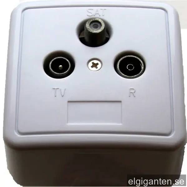 Triax Antennuttag SAT-CATV 9mm (vit)