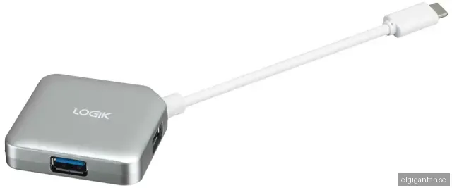 Logik USB-C till USB 3.0 4-ports hub