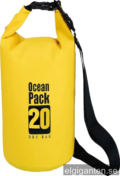 Hello Dry Bag 20L vattentät packpåse (gul)