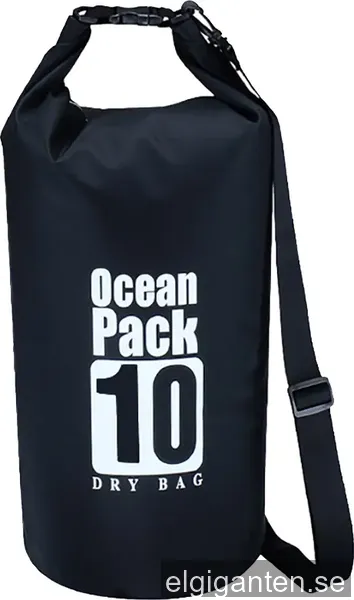Hello Dry Bag 10L vattentät packpåse (svart)