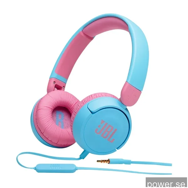 JBL Jr. 310 on-ear hörlurar (blå)