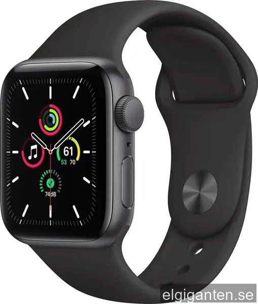 Apple Watch SE 40mm GPS (space gray alu/svart sportarmband)