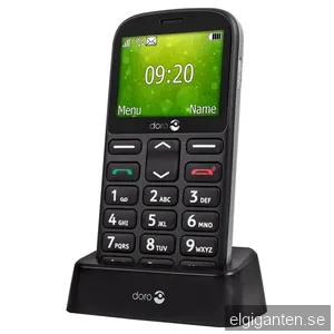Doro 1362 mobiltelefon senior (svart) - Enbart 2G
