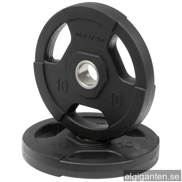 Master Fitness Gummiklädd Skiva Deluxe, Viktskivor gummerade 10 kg