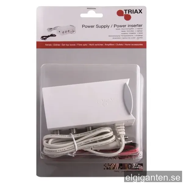 Triax strömförsörjning 12V 220V F-connector IFP 522