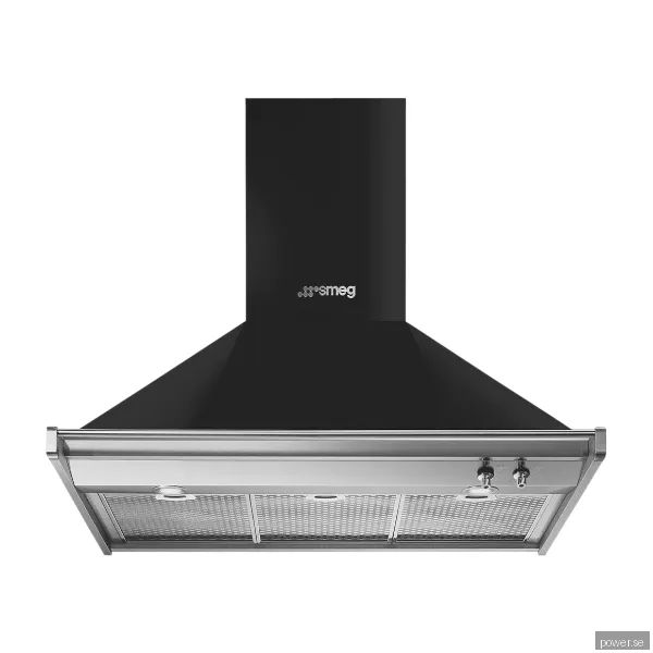 Smeg Serie Classic Vägghängd Köksfläkt KD90HAE (svart 90cm)