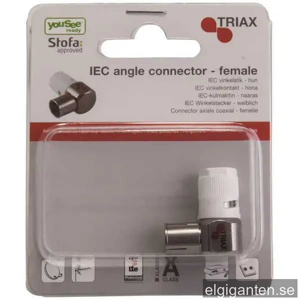 Triax IEC hona vinklad Klass A+ kontakt