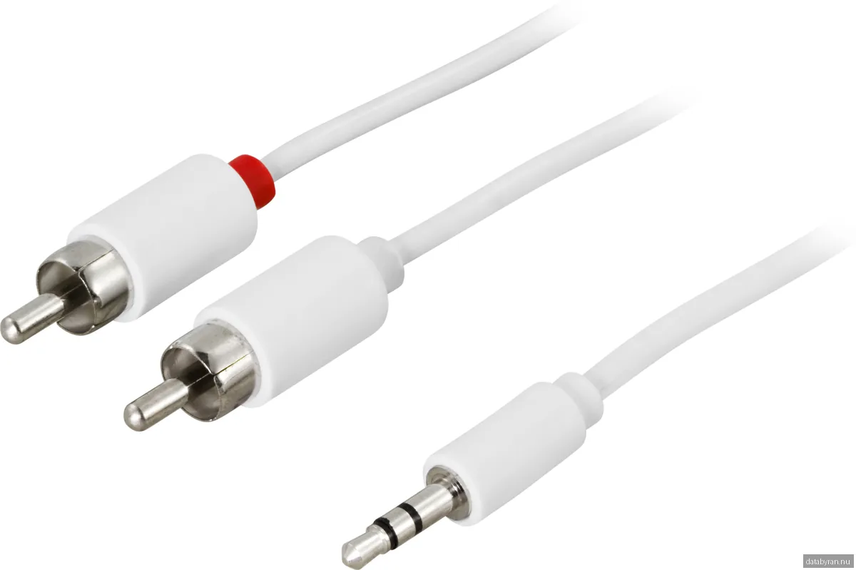 DELTACO - Ljudkabel - RCA hane till mini-phone stereo 3.5 mm hane