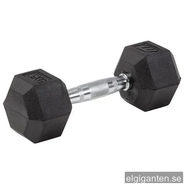 Master Fitness Gummi / Krom, Hexhantel 5 kg