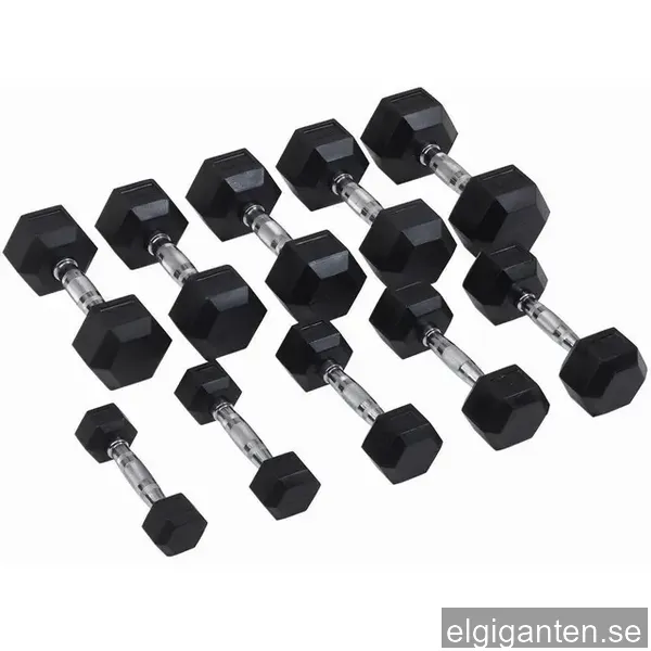 Master Fitness Gummi / Krom, Hexhantel 17,5 kg