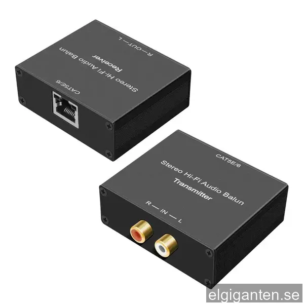 NÖRDIC SGM-129 analog Stereo RCA HIFI förlängare över Cat5e