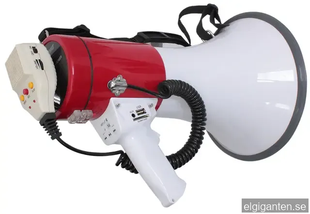 Megafon 50W med USB och SD-kortläsare