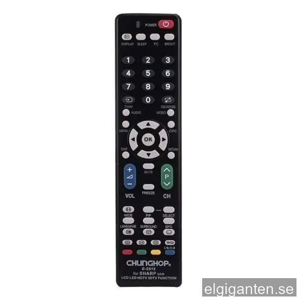 Universal fjärrkontroll för Sharp LCD, LED och plasma-TV