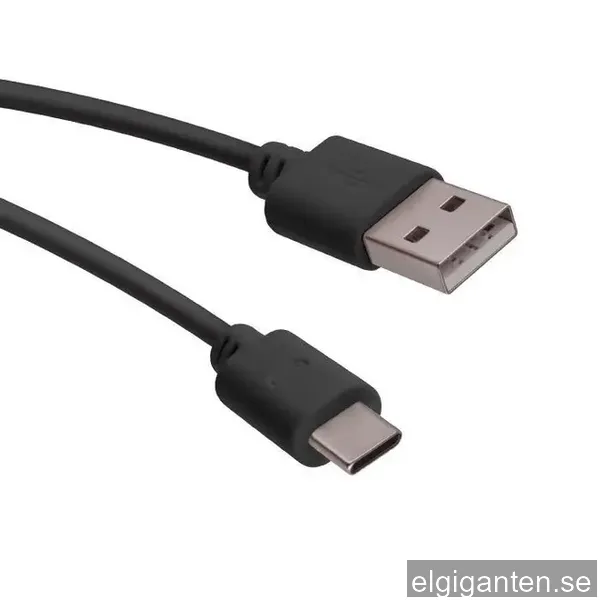 Forever USB-kabel - USB typ C, 1 m, 1A, svart