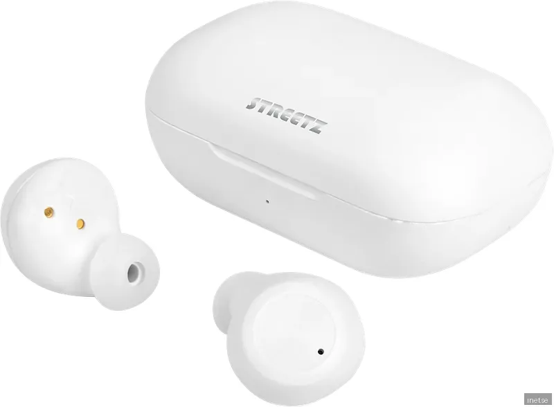 STREETZ Trådlösa In-Ear Hörlurar med Laddningetui, TWS - Vit
