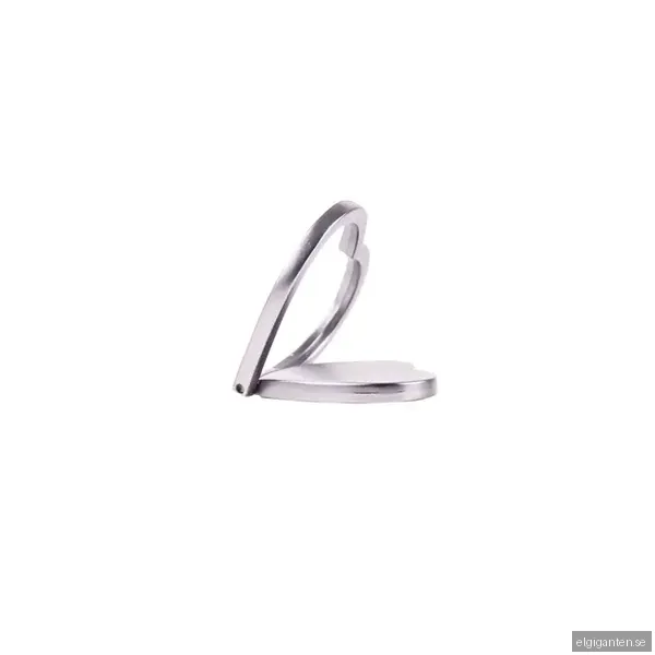 GEAR MobilRing Hjärta Silver Matt Roterande Fingerhållare med Ställfunktion