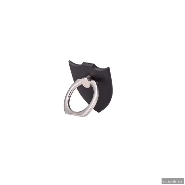 GEAR MobilRing Sköld Svart Matt Roterande Fingerhållare med Ställfunktion