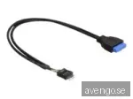 DeLOCK intern kabel för USB 3.0 till USB 2.0, 0,3m, svart