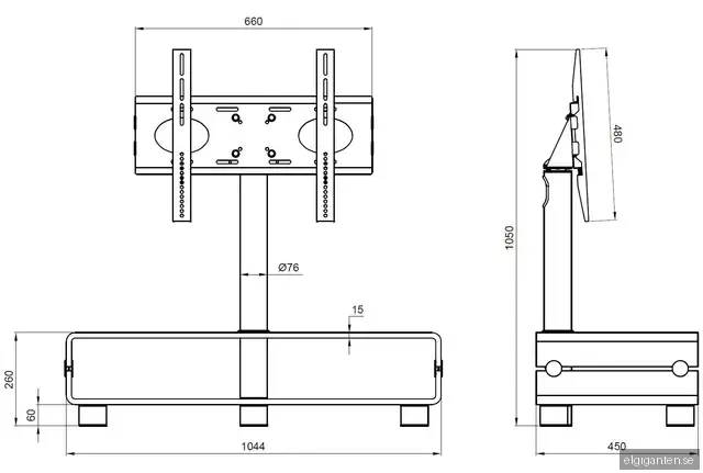 Sandstrøm TV-bänk S105BBR11 (svart)