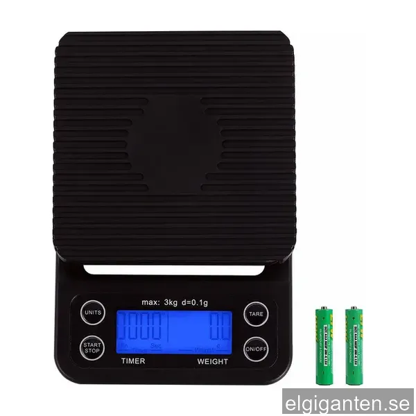 Digital köksvåg / kaffevåg 3 kg/0.1 g precision Black