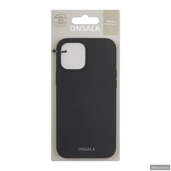 ONSALA Phone Case Silicone Black - iPhone 12 / 12 Pro