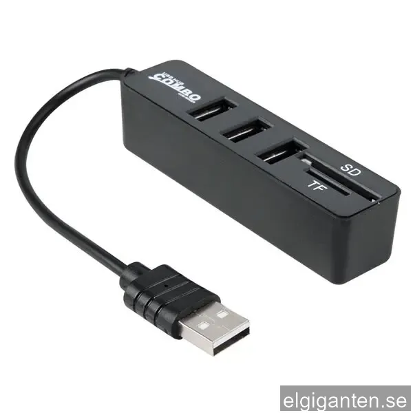USB Kortläsare / Hubb - 2i1