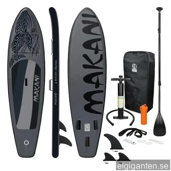 ECD Germany uppblåsbar SUP bräda Makani 320 cm svart PVC 120 kg väska