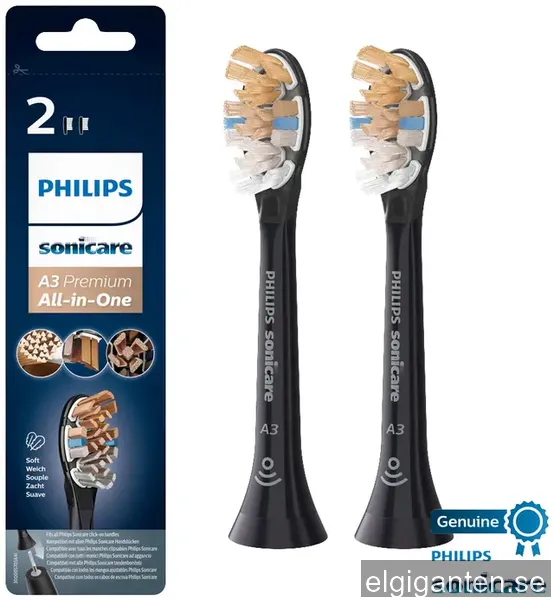 Philips Sonicare tandborsthuvud HX909211 (svart, 2-pack)