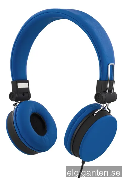 Streetz HL-W200 headset, 3,5mm, vikbara, 1,5m - Blå