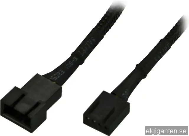 AKASA Förlängningskabel till 4-pins PWM-fläktar 30 cm - Svart