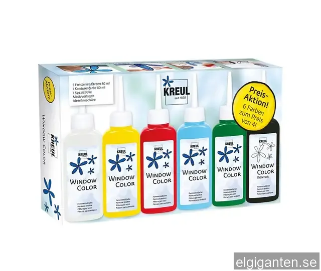 Kreul Fönsterfärg 6 x 80 ml