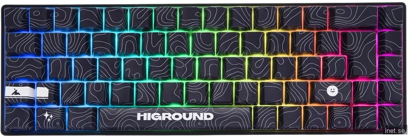 Higround BLACKICE Base 65 Hotswap Gaming Tangentbord - ISO Nordic [White Flame] (DEMO)
