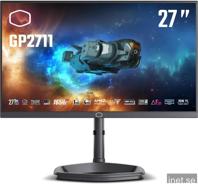 Cooler Master GP2711 27" QHD 165Hz 1ms Quantum Dot VA Mini LED Gamingskärm