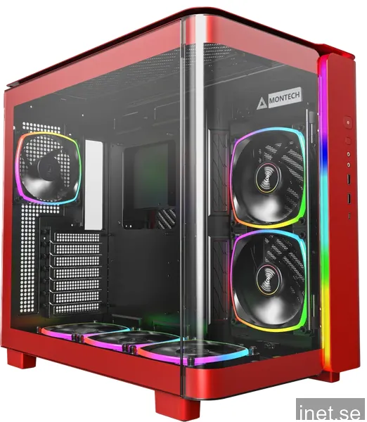 Montech King 95 Pro - Red - Chassi - Miditower - Röd