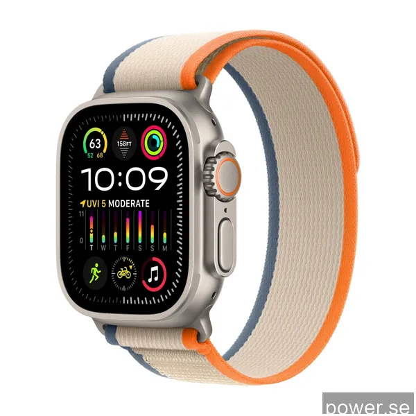 Apple Watch Ultra 2 (49mm) Titanboett Orange/beige Terrängloop M/L