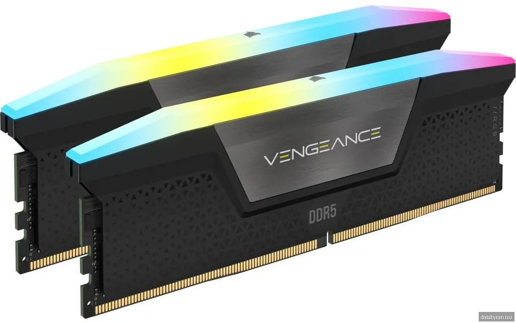 64 GB (2x32GB) DDR5-6400 Corsair Vengeance RGB CL32, XMP - Svart