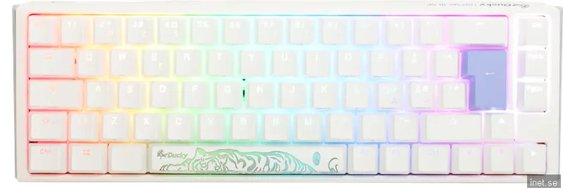 Ducky ONE 3 SF Pure White RGB Hotswap Tangentbord [MX Blue]