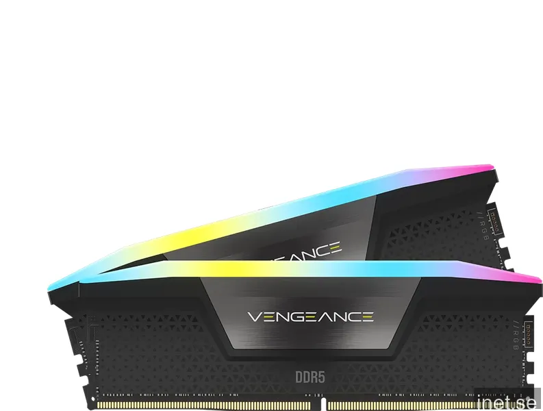 32 GB (2x16GB) DDR5-6200 Corsair Vengeance RGB CL36, XMP - Svart