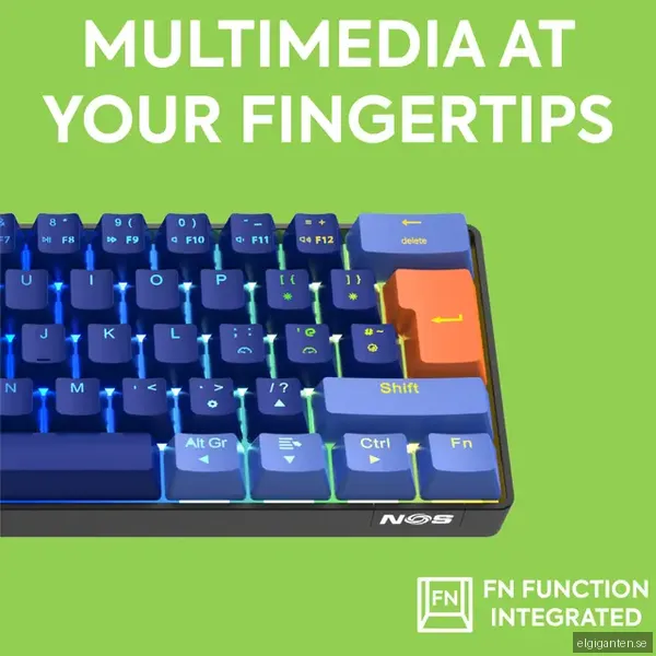 NOS C-450 Mini PRO RGB gaming tangentbord (jazz)