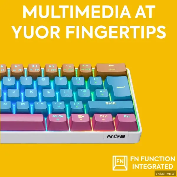 NOS C-450 Mini PRO RGB gaming tangentbord (jolly roger)