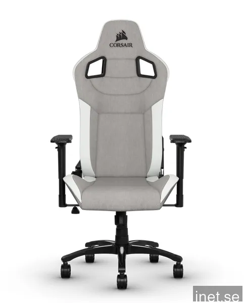 Corsair T3 RUSH, Fabric Gaming Chair, Gray/White