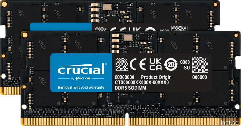 32 GB (2x16GB) DDR5-4800 SODIMM Crucial CL40