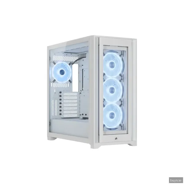 Corsair iCUE 5000X RGB QL Edition - White - Chassi - Miditower - Vit