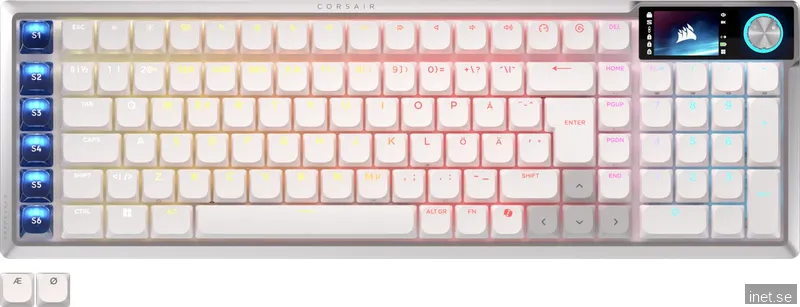 Corsair VANGUARD AIR 99 Trådlöst Gamingtangentbord - Vit [OPX Optical]