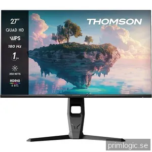 27" QHD Gaming-monitor, Thomson 180 Hz IPS-panel, 1ms, RGB-omgivningsbelysning, 2x HDMI, 2x DP, Adaptive Sync