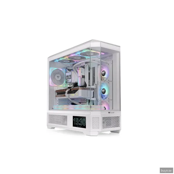 Thermaltake View 600 TG Full Tower Case - Snow White - Chassi - Fulltower - Vit