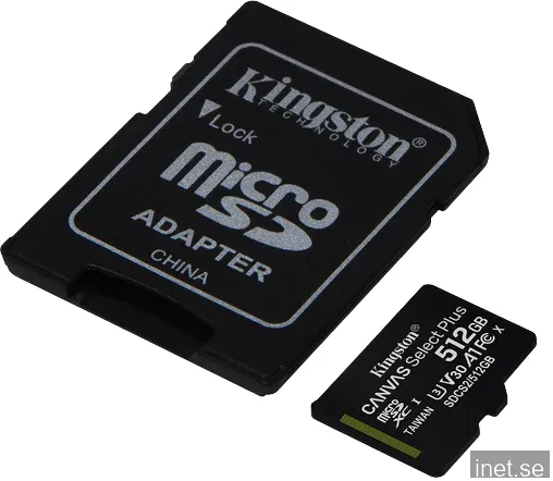Kingston microSD 512GB Canvas Select Plus