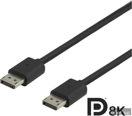 Deltaco DisplayPort Kabel 8K Svart (3 meter)