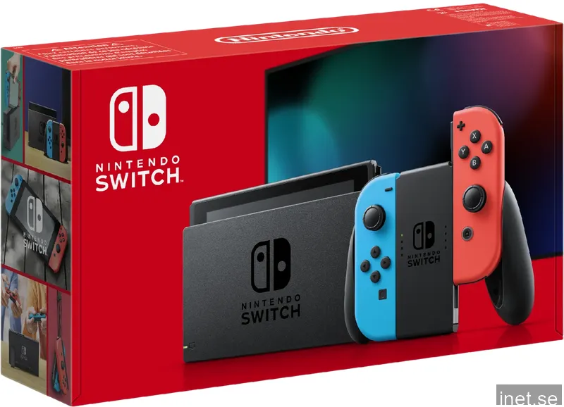 Nintendo Switch Konsol - Neon Röd/Blå (2019)